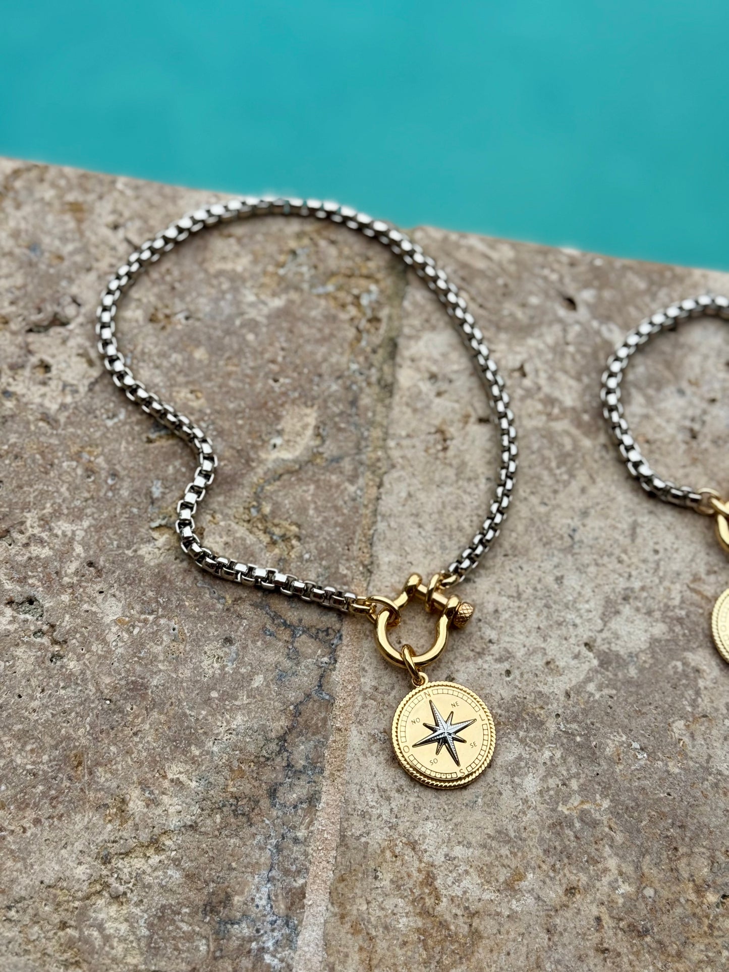 Compass Horseshoe Necklace