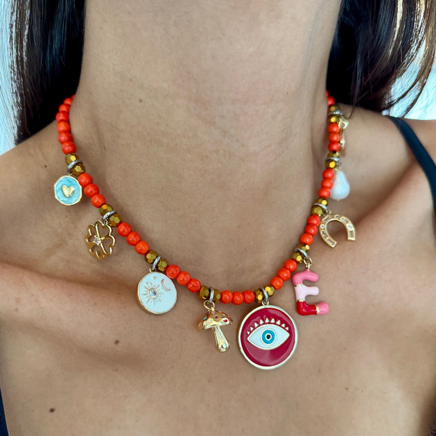 Colorful Initial Necklace
