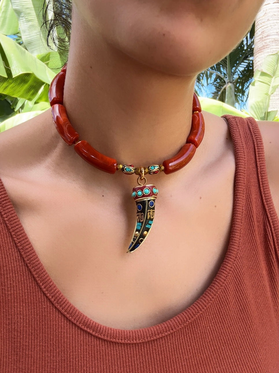 Tibetan Horn Choker