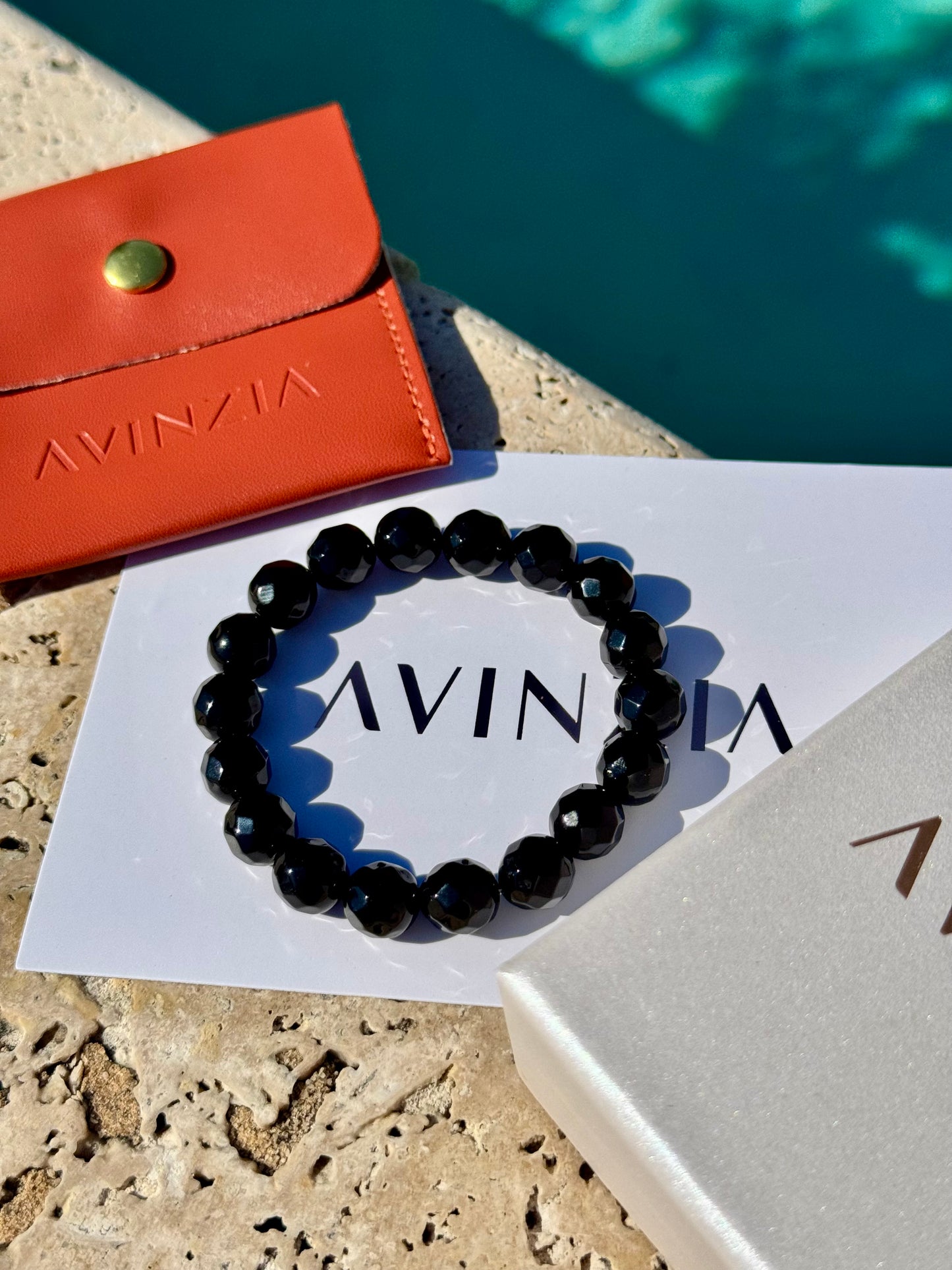 Faceted Black Onyx Bracelet