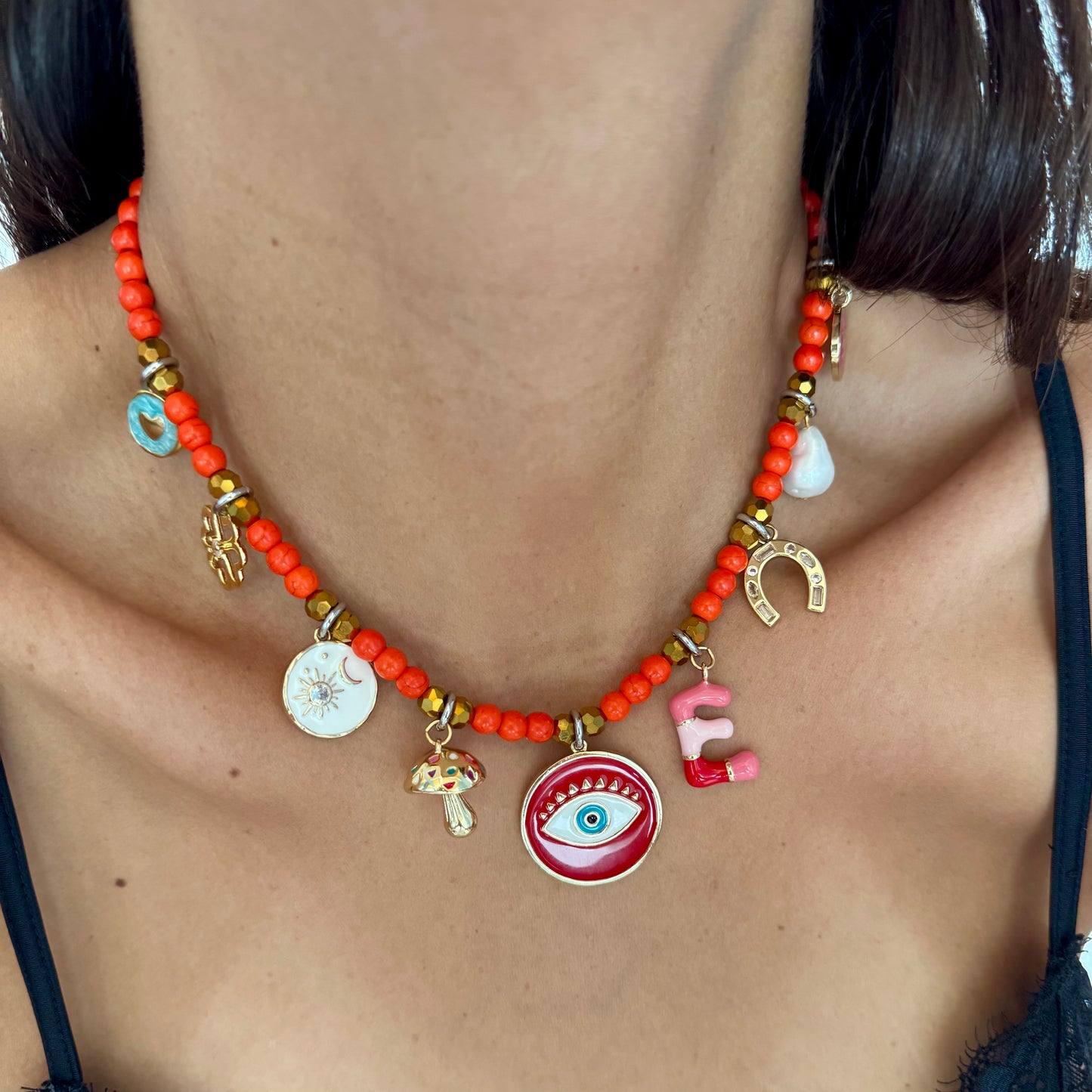 Colorful Initial Necklace