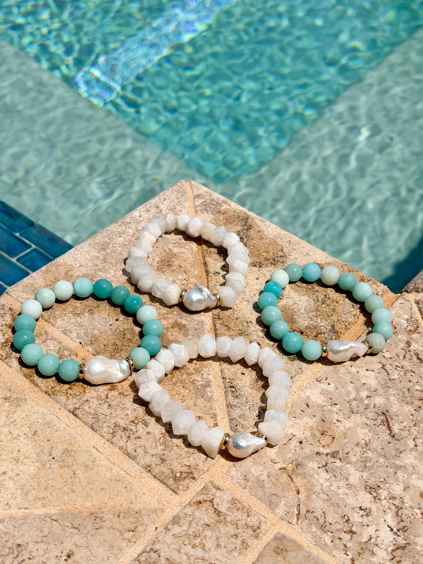 Moonstone Bracelet | Amazonite Bracelet