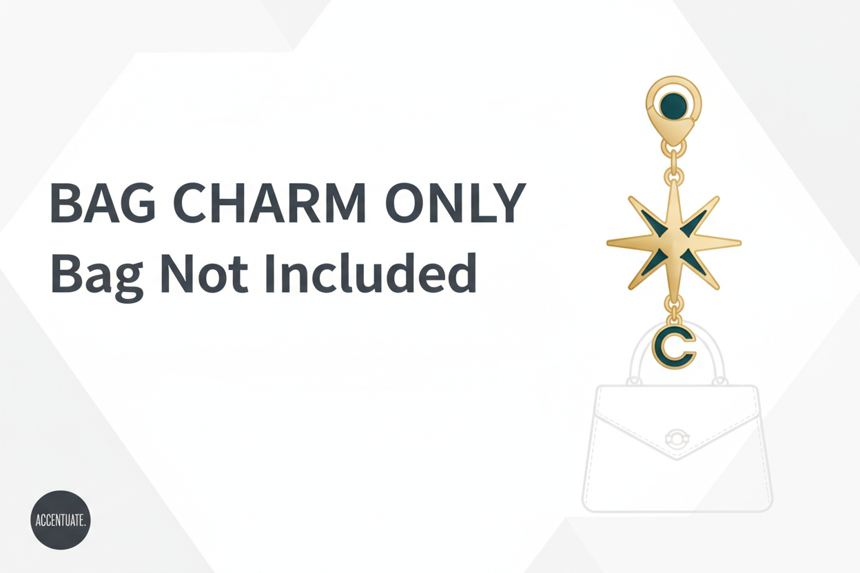bag is not included. a slide telling the clients the sale is for the bag charm only