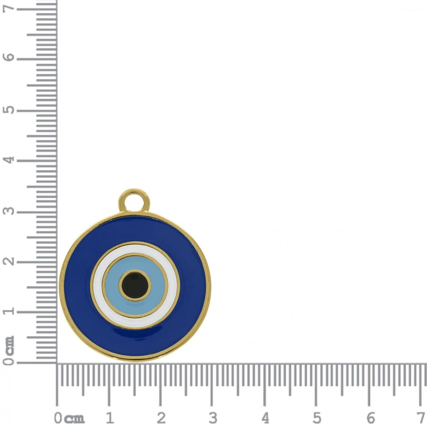 Evil Eye Coin Charm 30mm