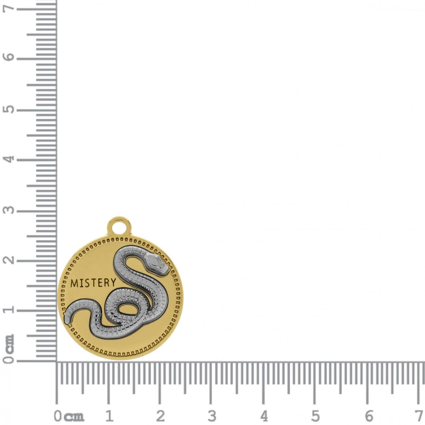 Gold Snake Medalion Charm 29mm