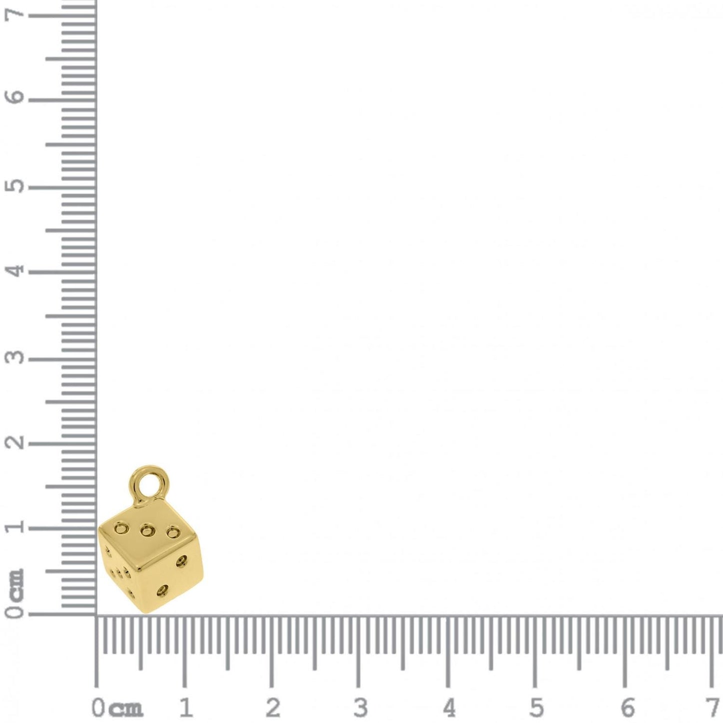 Gold Dice Charm 12mm