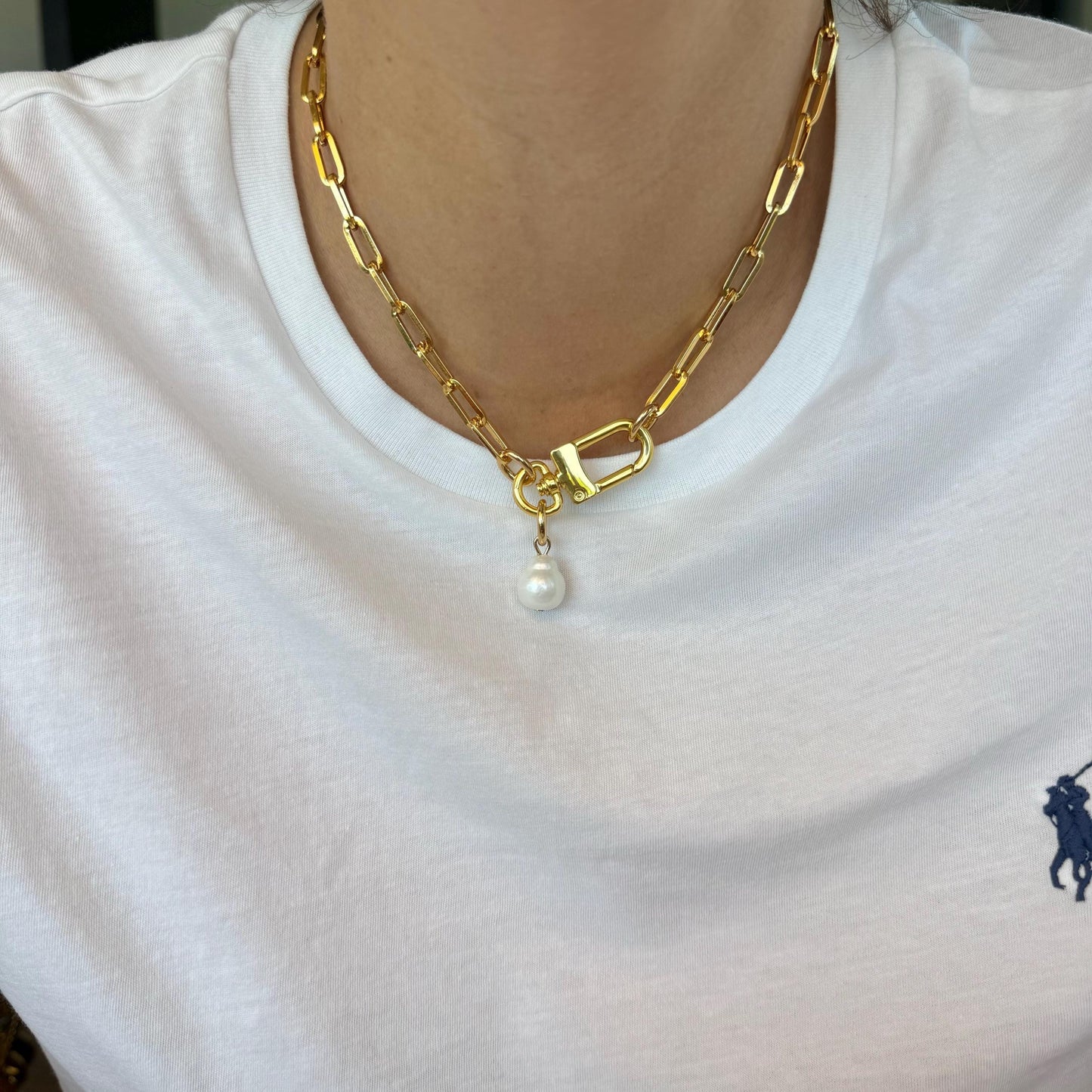 Paperclip Charm Necklace | Pick Your Charm | Custom Charm Necklace | Gold Paperclip Chain | Jewelry Lover Gift | Meaningful Jewelry