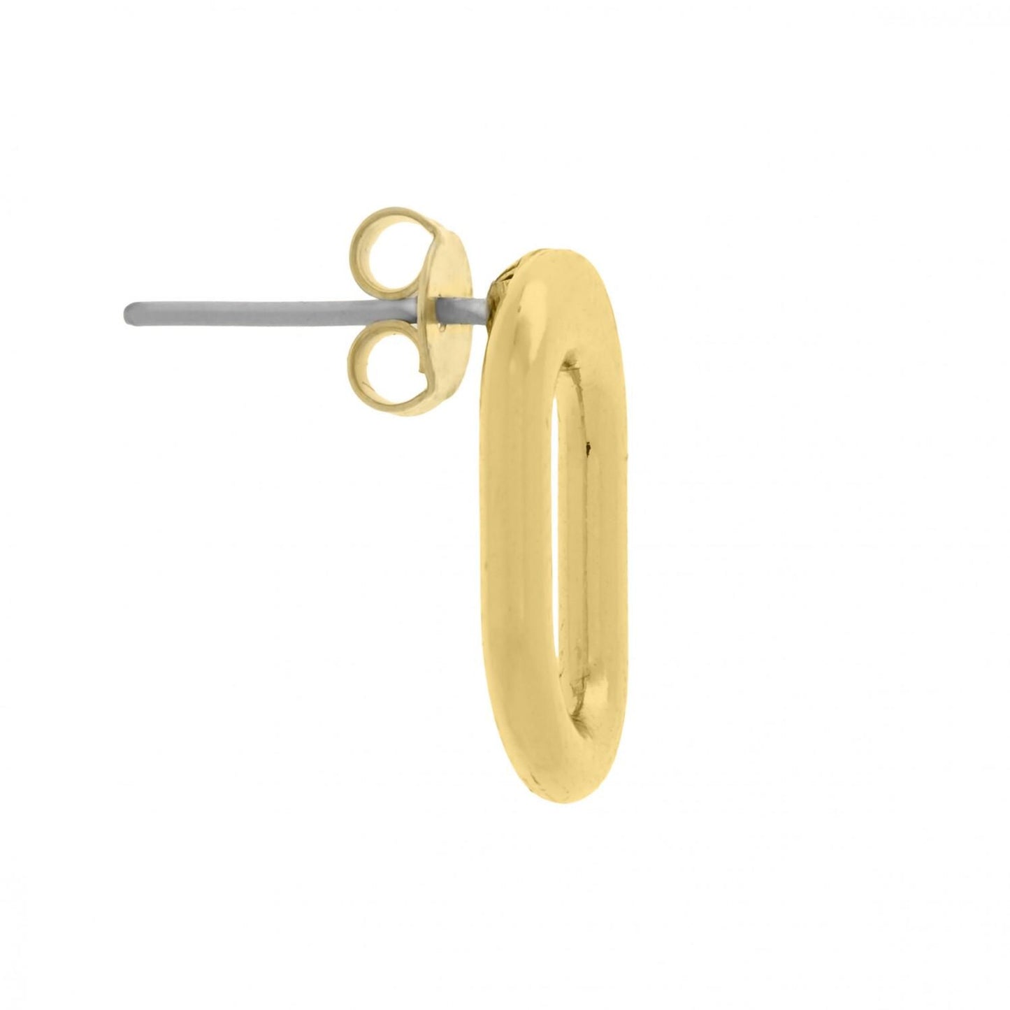 Gold Oval Earring