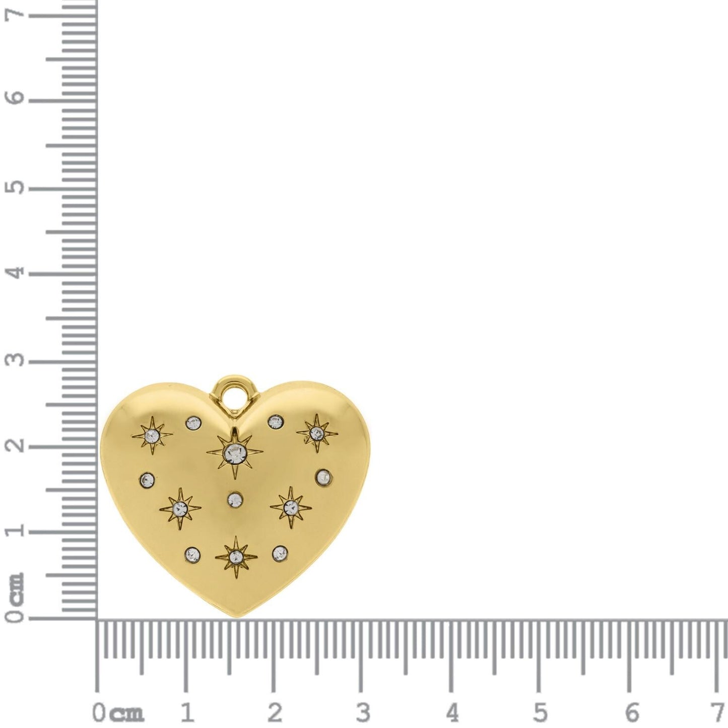 Gift for Mom | 30 mm Starburst Crystal Puffy Heart Charm