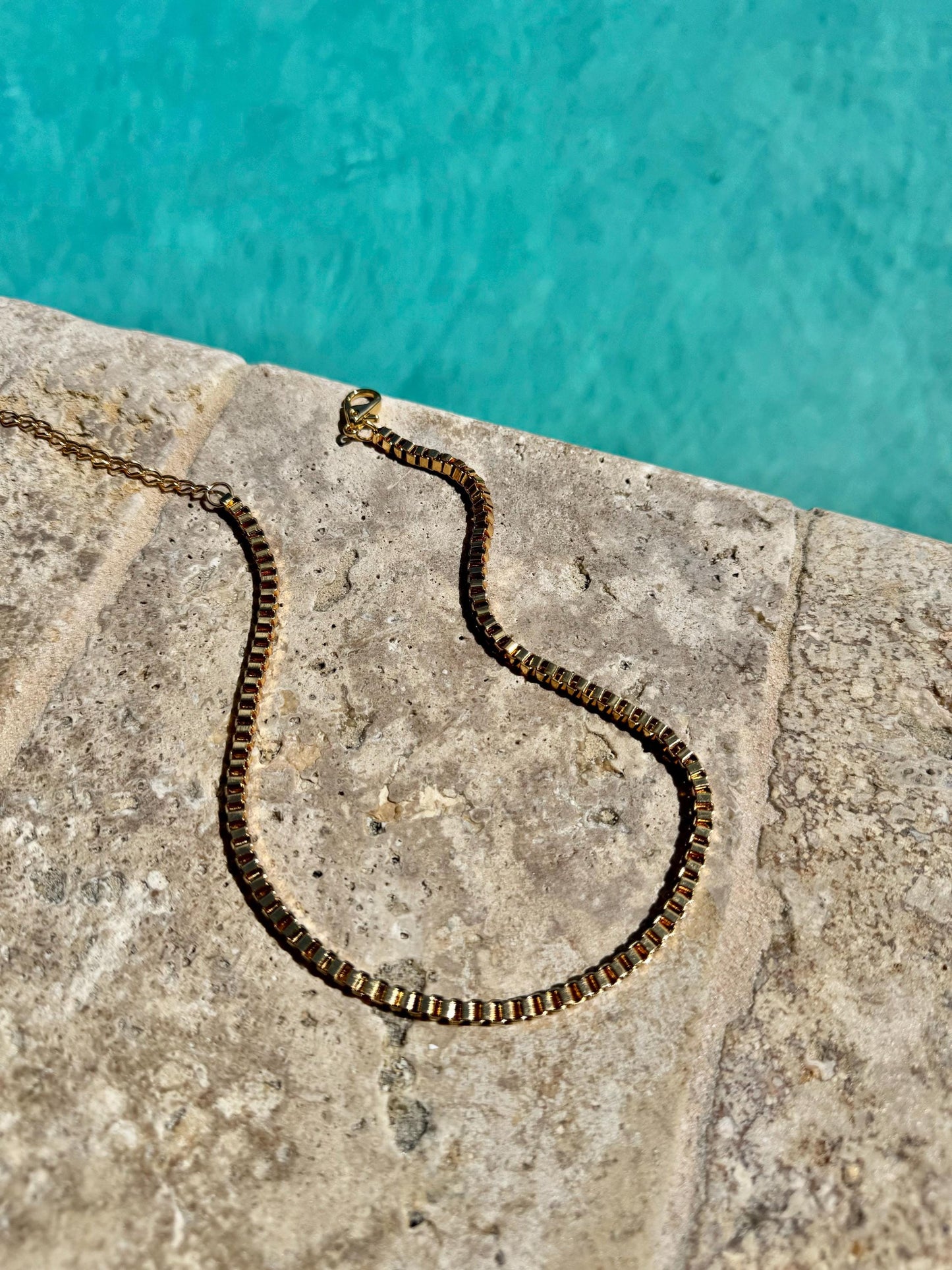 Gold Choker Chain Necklace | Venetian Chain for Women | Simple Choker for Layering