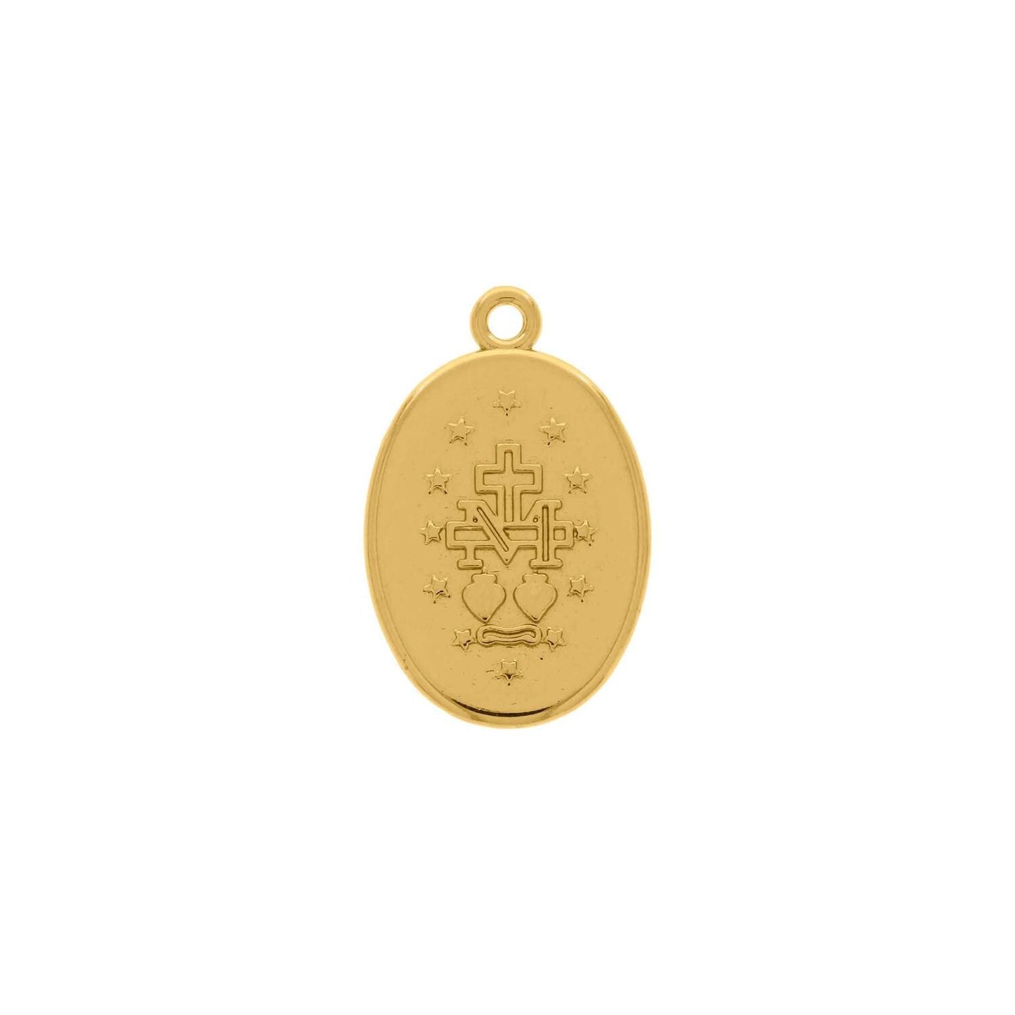 Our Lady of Grace Pendant Gold with Pink 25mm