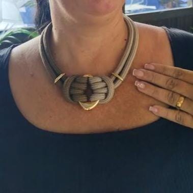 PRE-SALE Knotted Necklace | Statement Rope Necklace | Mother's Day Gift | Unique Cord Necklace | Terracota Necklace | Sand Necklace