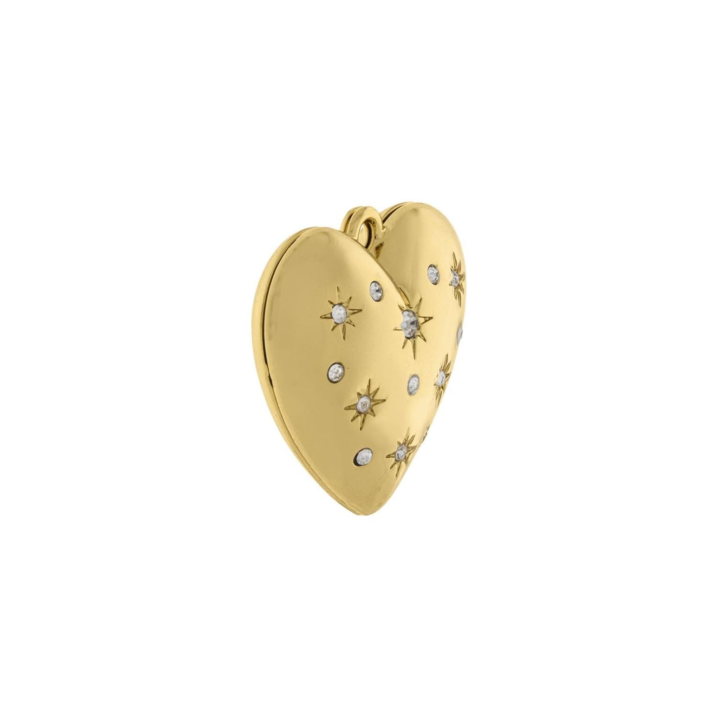 Gift for Mom | 30 mm Starburst Crystal Puffy Heart Charm