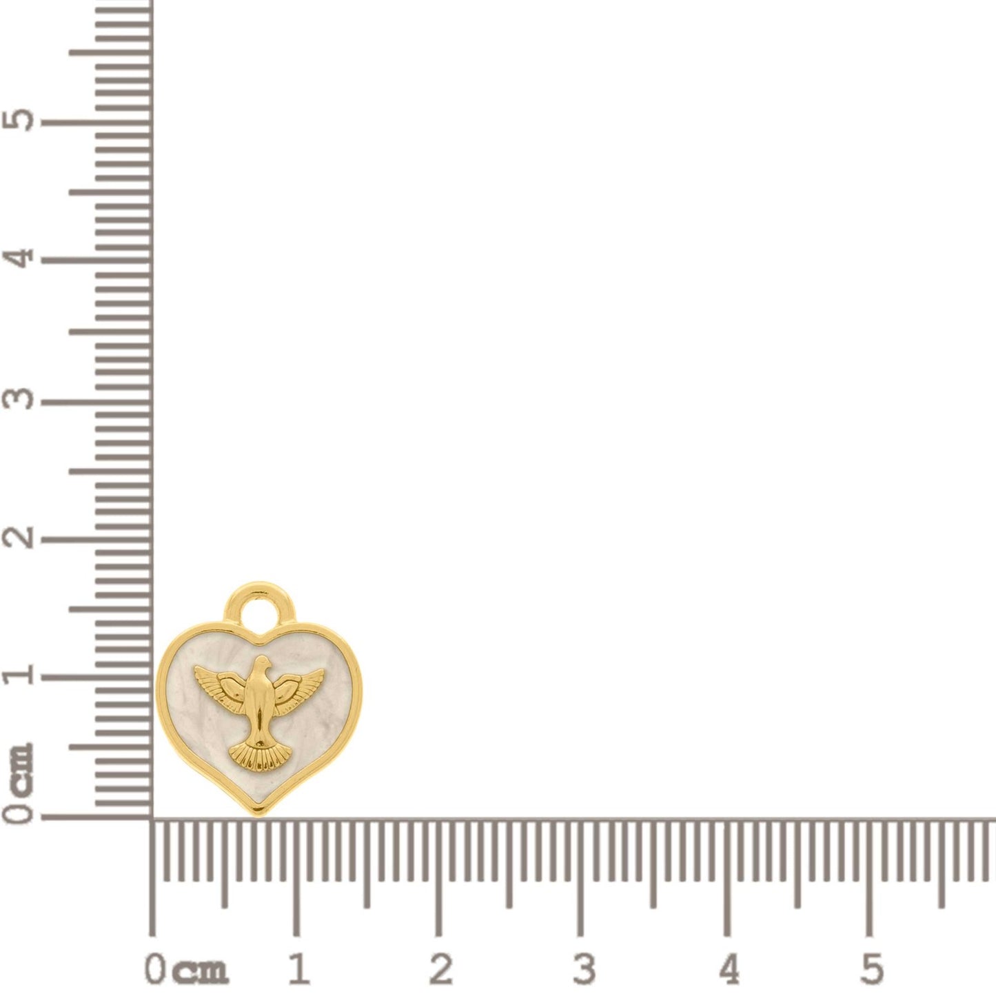 20mm Small Heart Holy Spirit Dove Charm