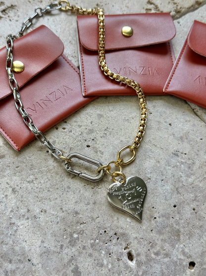 Silver Wish Heart Necklace