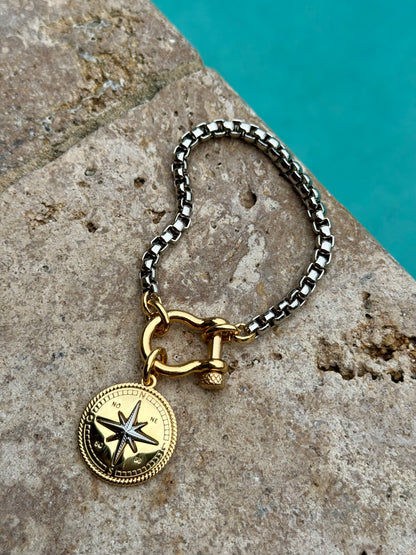 Compass Horseshoe Necklace