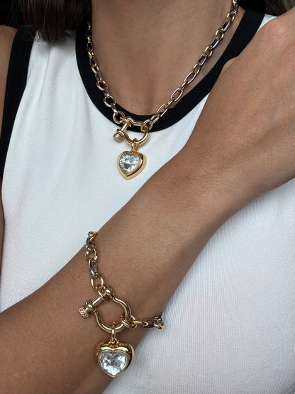 Mixed Love Horseshoe Necklace