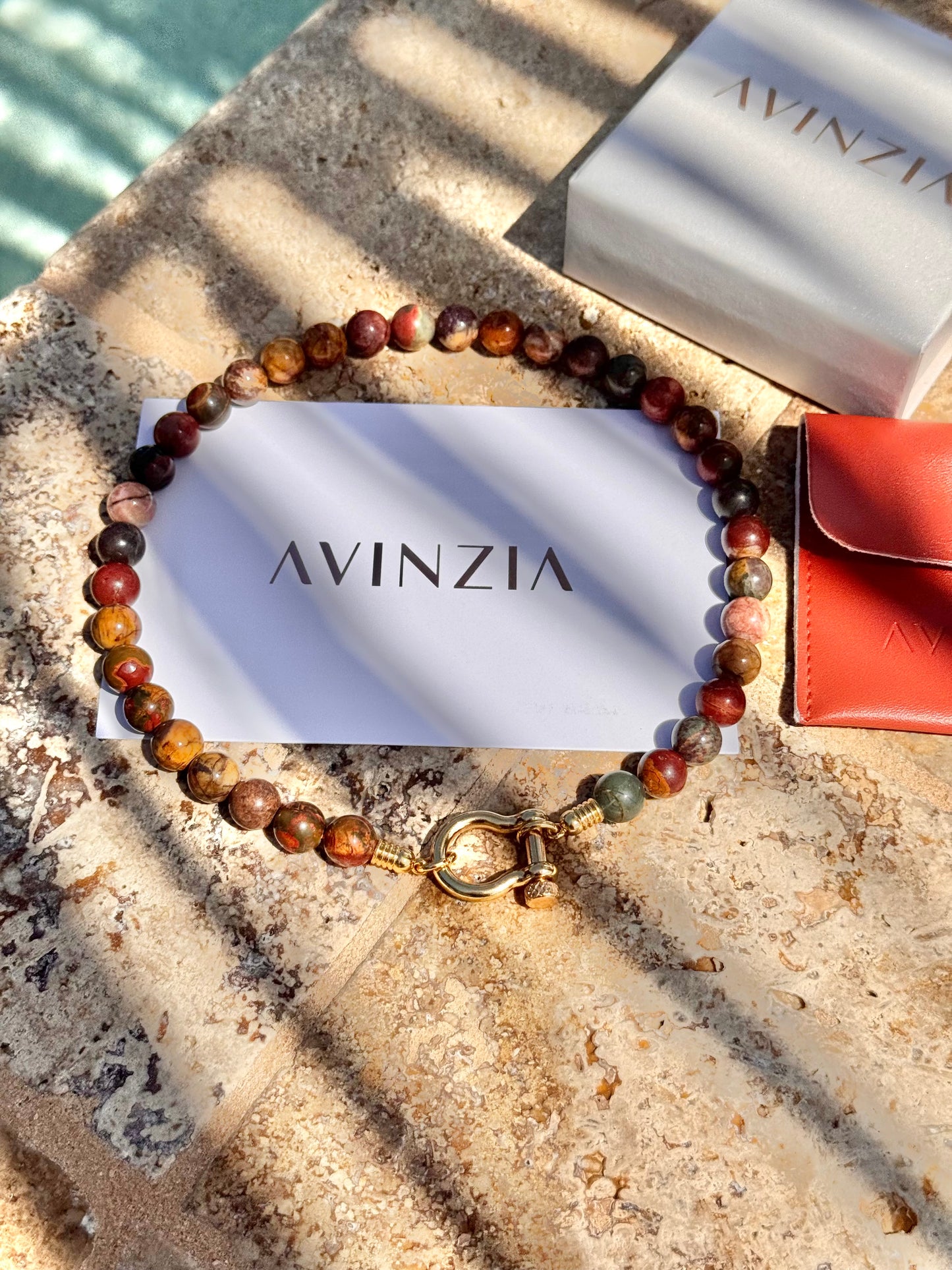 10mm Jasper Picasso Necklace