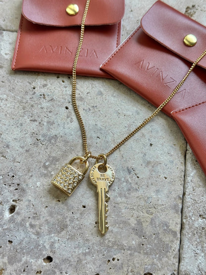 Key & Lock Charms Necklace
