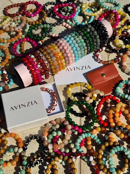 Natural gemstone bracelets in many stone options – AVINZIA