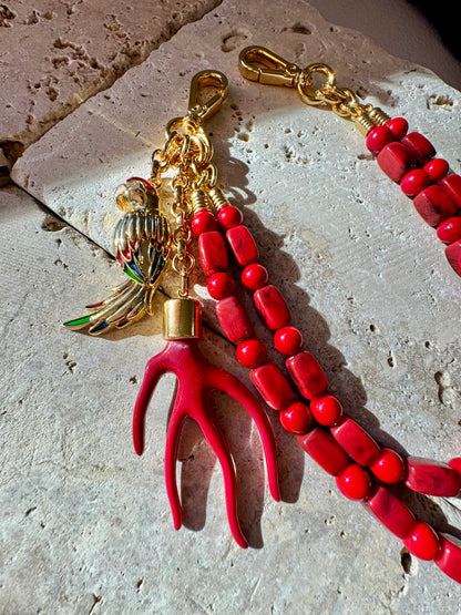 Parrot purse charm in red or translucent – AVINZIA