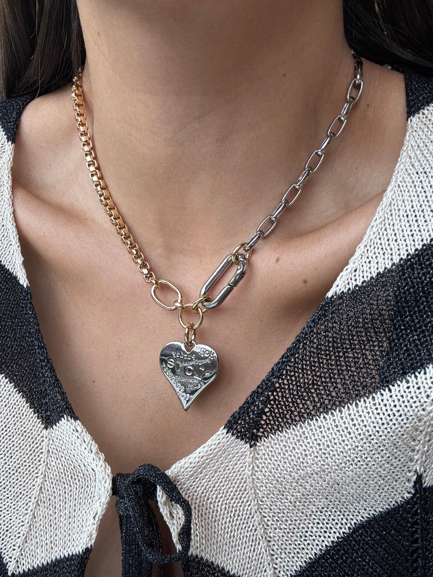 Silver Wish Heart Necklace