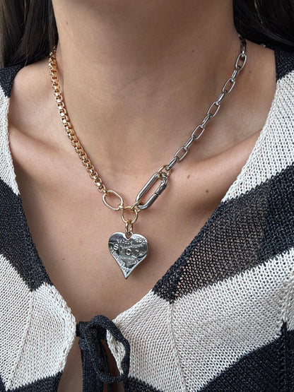 Silver Wish Heart Necklace