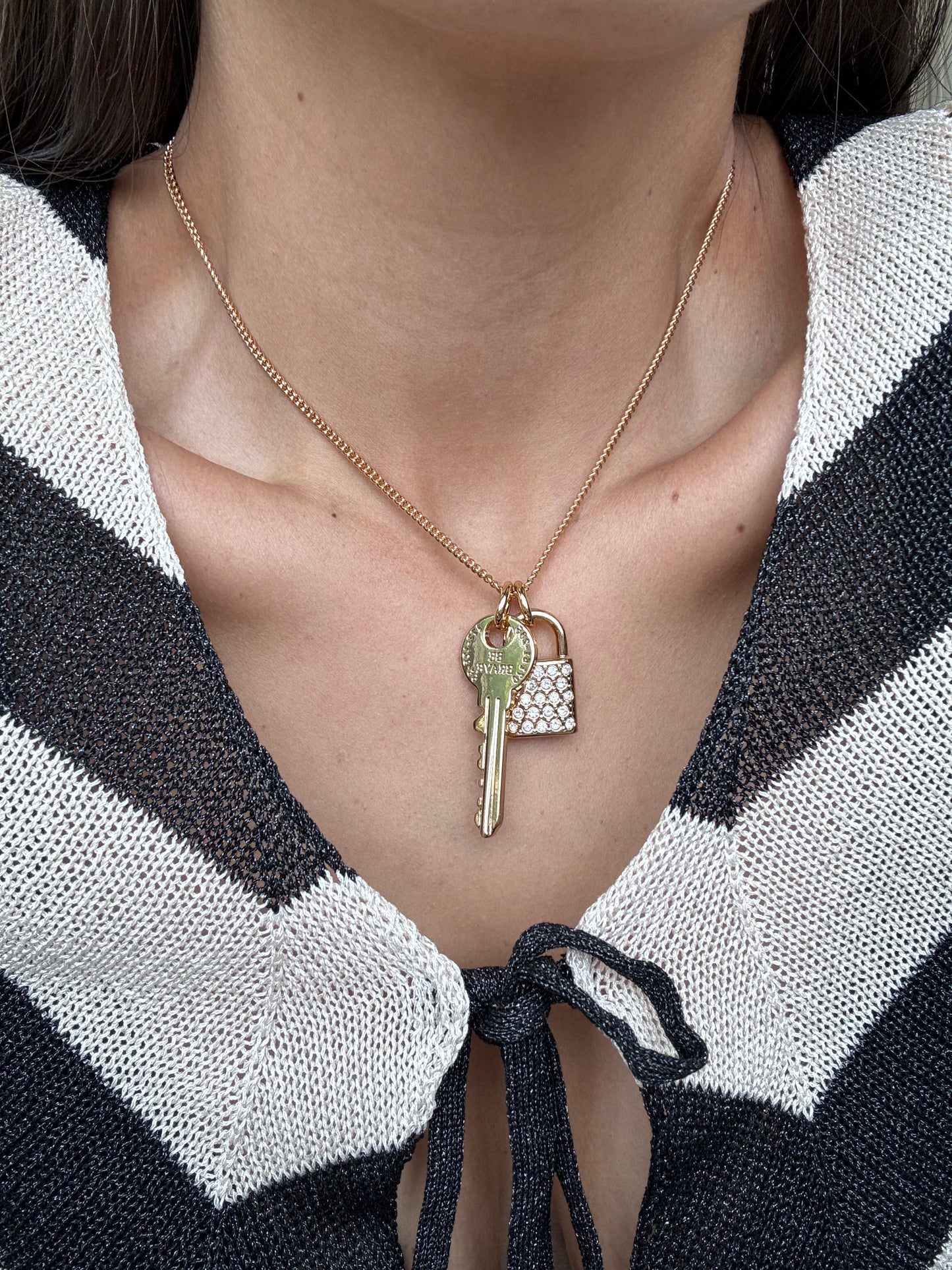 Key & Lock Charms Necklace