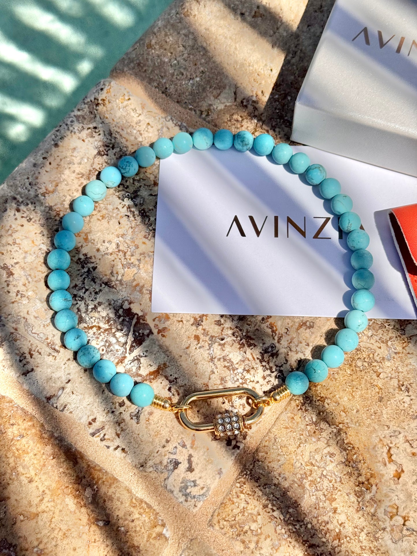 10mm Frosted Magnesite Necklace