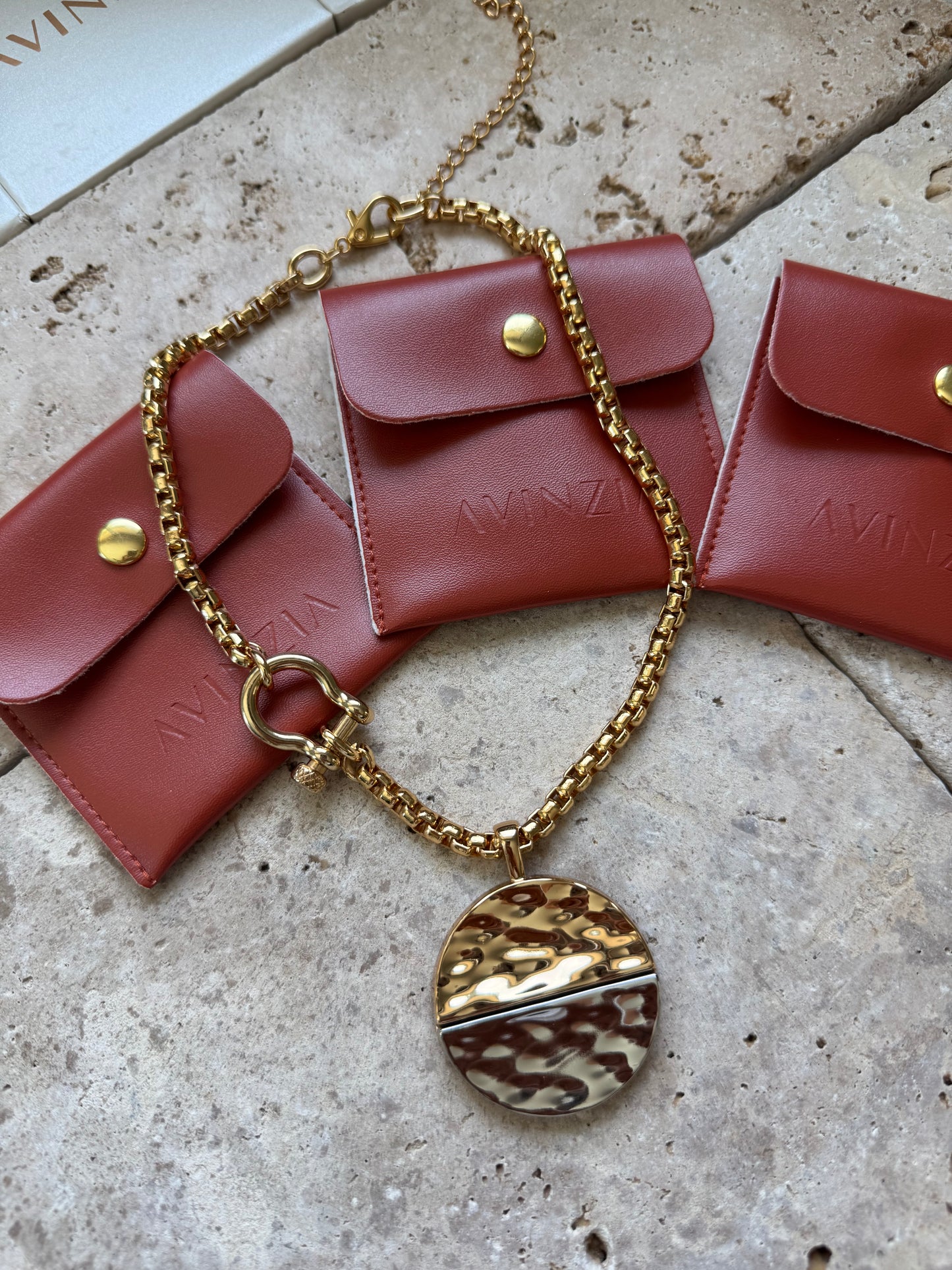 Hammered Medallion Necklace