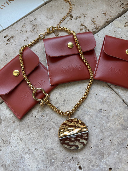 Hammered Medallion Necklace