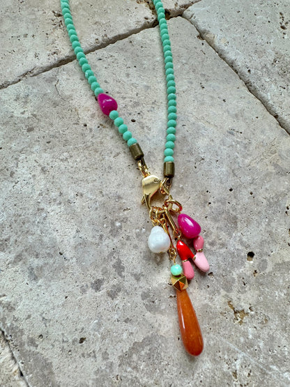 Initial cluster charm necklace — handmade in Florida by AVINZIA