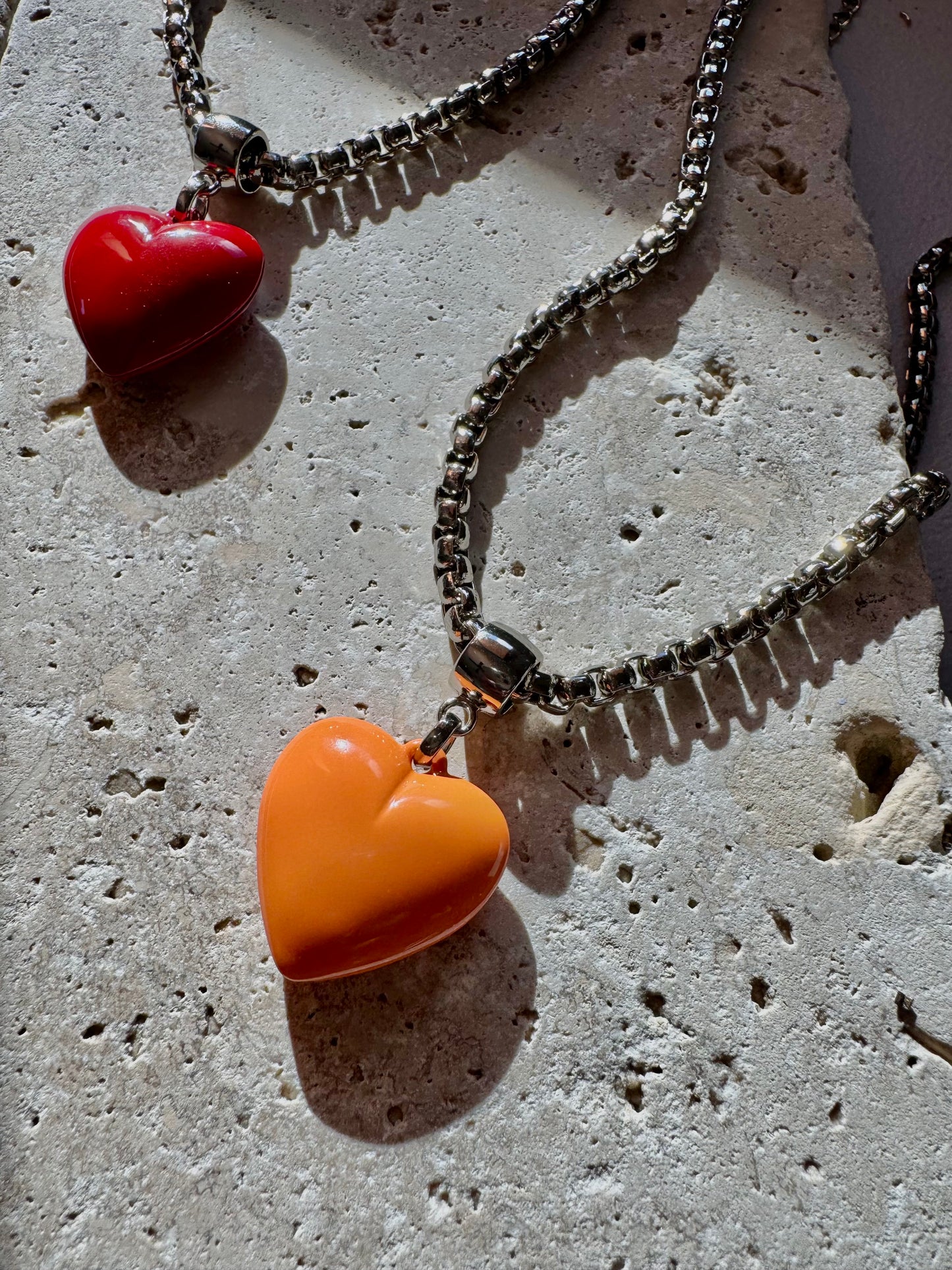 Enamel Heart Necklace