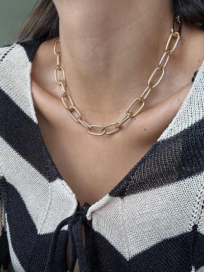 Link Chain Bracelet & Necklace Set