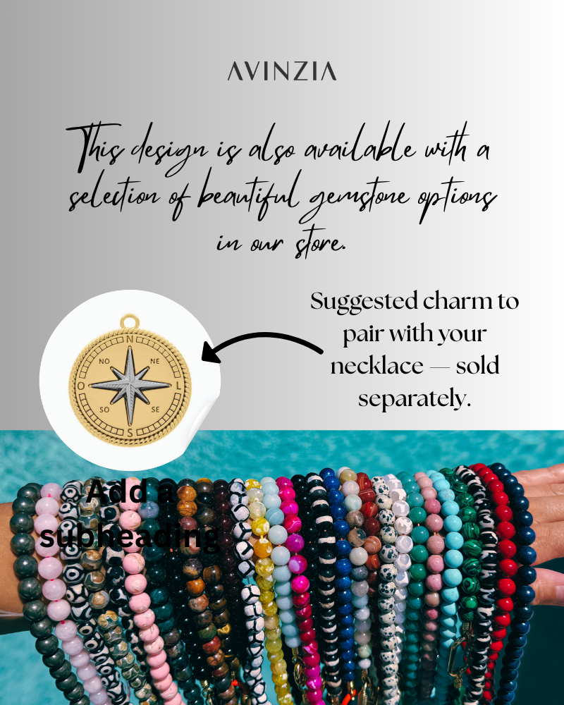 B&W Agate Carabiner Necklace