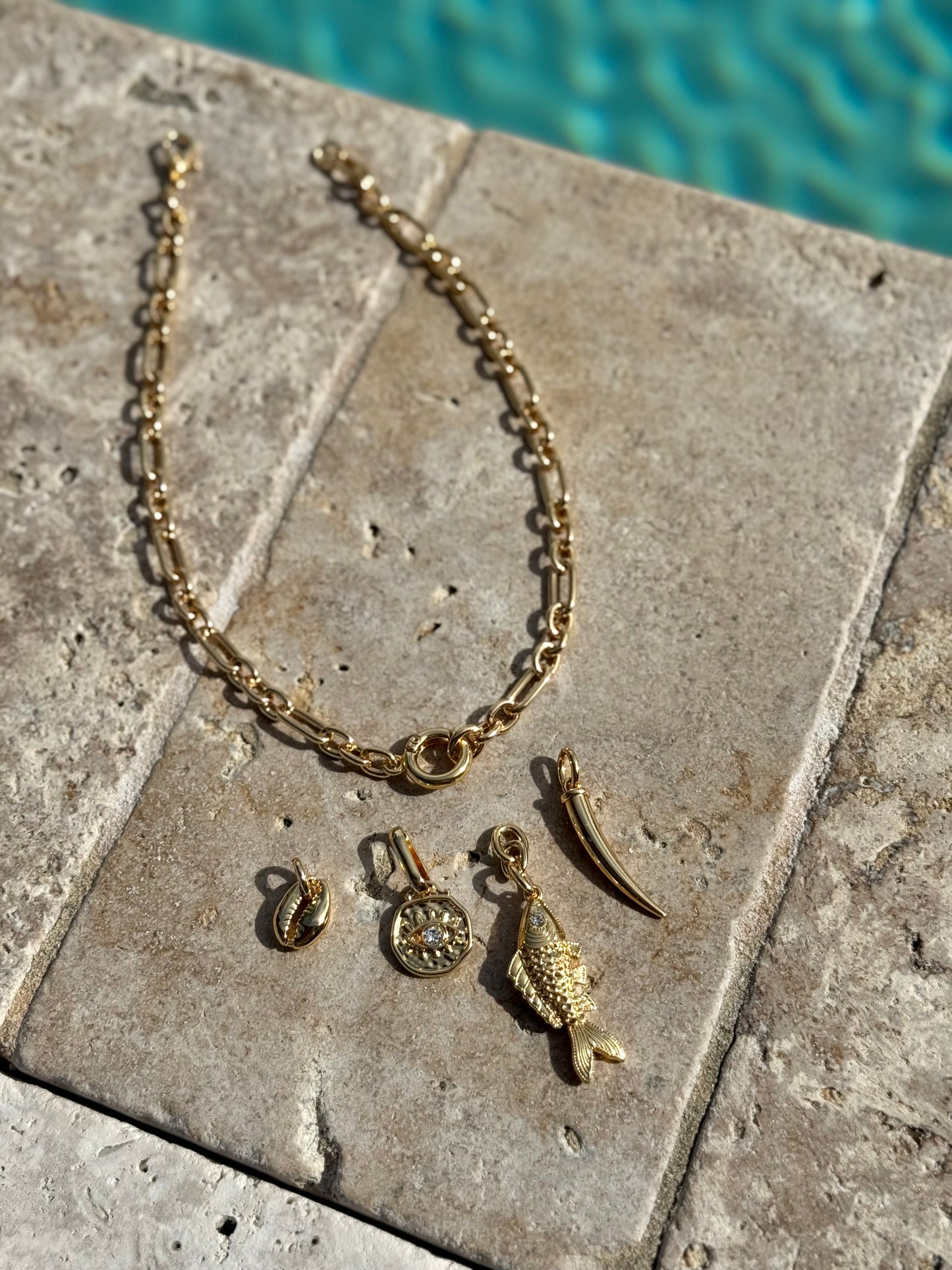 Cluster Fish Charm Necklace