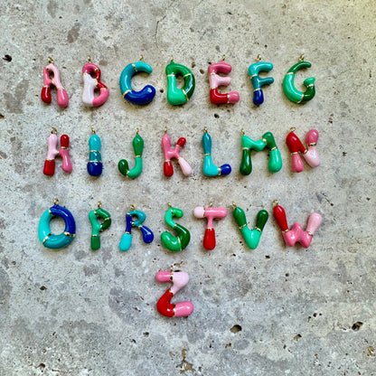 Initial cluster charm necklace — AVINZIA handmade jewelry