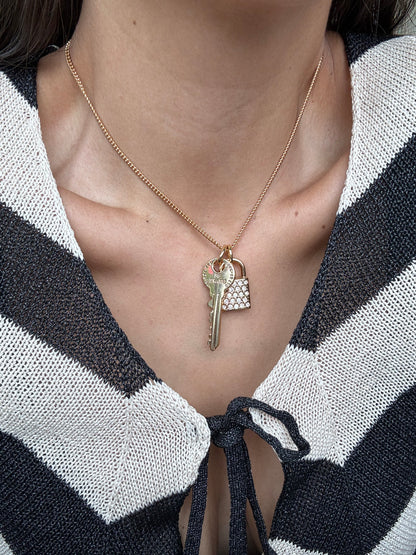 Key & Lock Charms Necklace