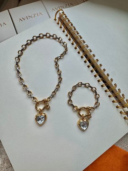 Mixed Love Horseshoe Necklace