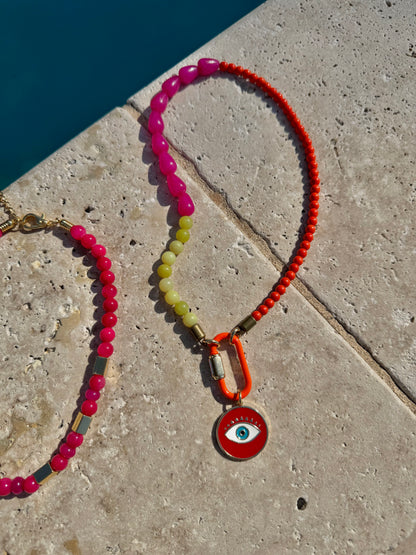 Layered sunset beaded necklace set – AVINZIA