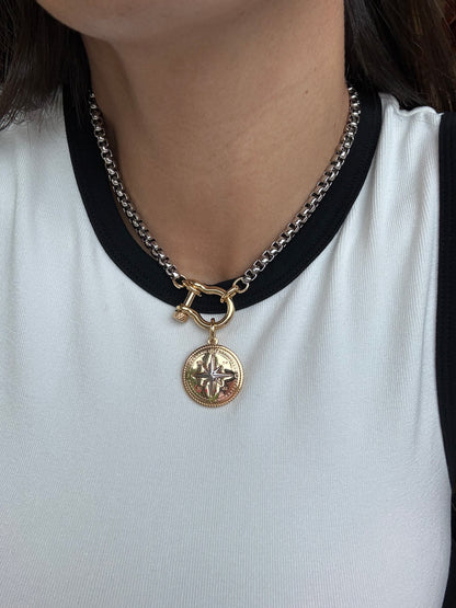 Compass Horseshoe Necklace