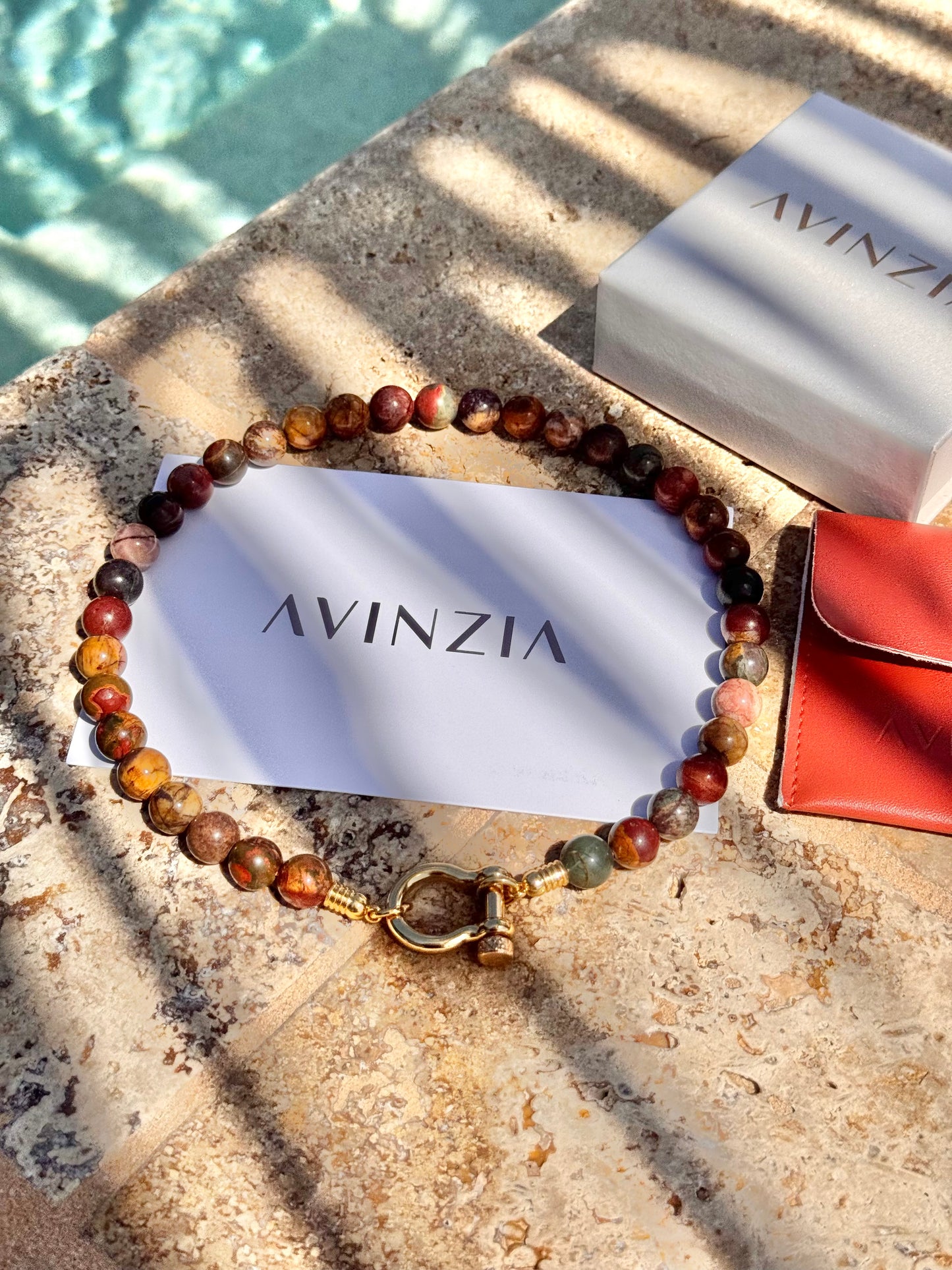 10mm Jasper Picasso Necklace