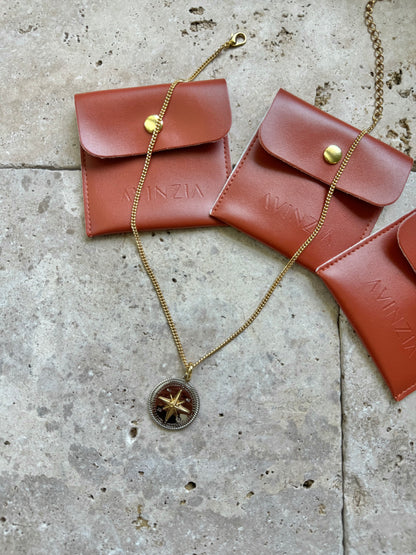 Silver Compass Necklace