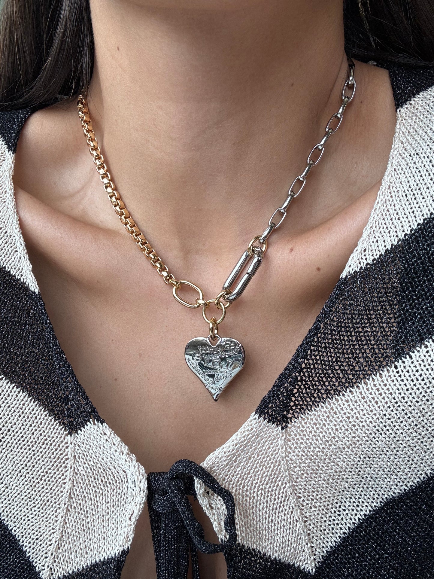 Silver Wish Heart Necklace