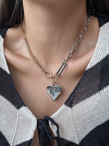 Silver Wish Heart Necklace