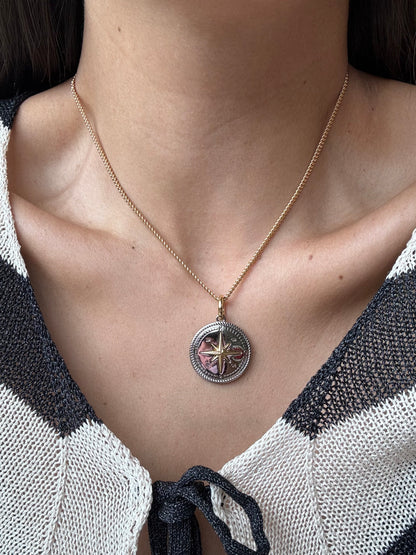 Silver Compass Necklace