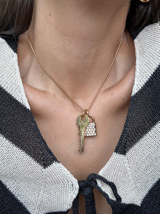 Key & Lock Charms Necklace