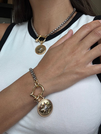 Compass Horseshoe Necklace