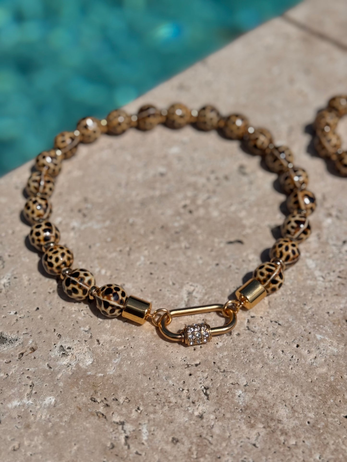 Leopard Carabiner Necklace