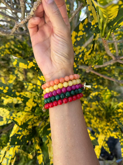 Colorful beaded armparty bracelet stack — gift-ready handmade jewelry by AVINZIA